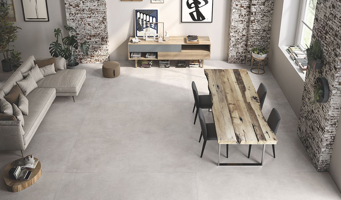 Carrelage coloris gris/beige - format 80x80cm