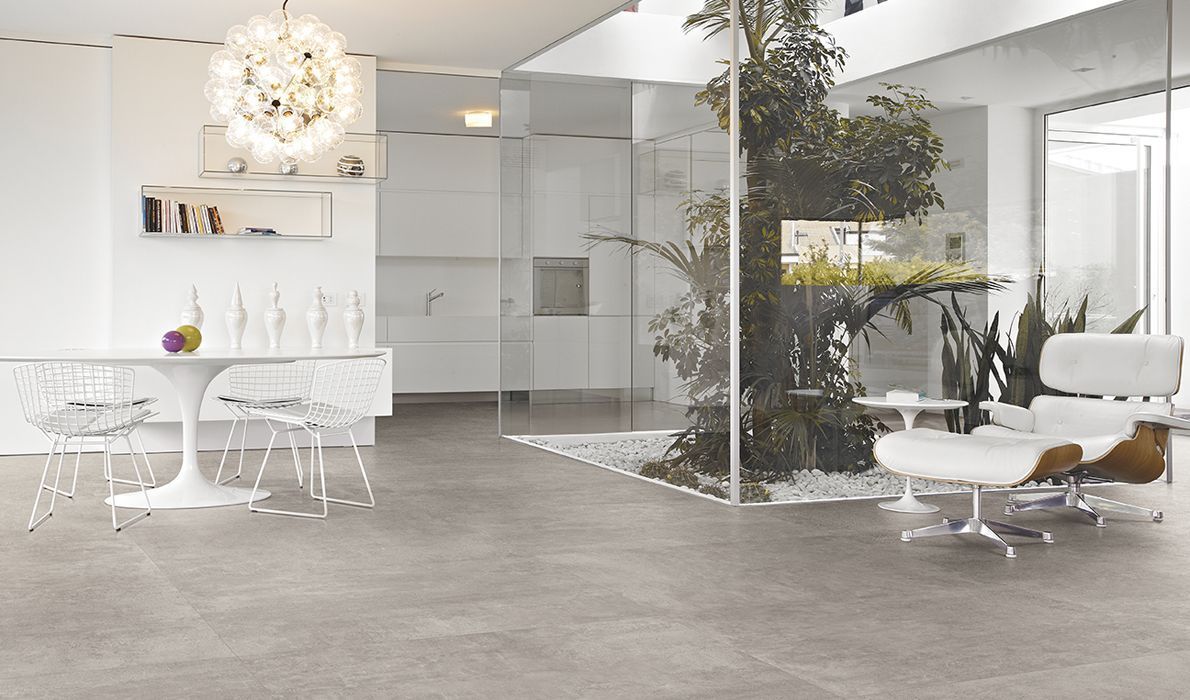 Carrelage format 60x120cm effet béton ciré gris