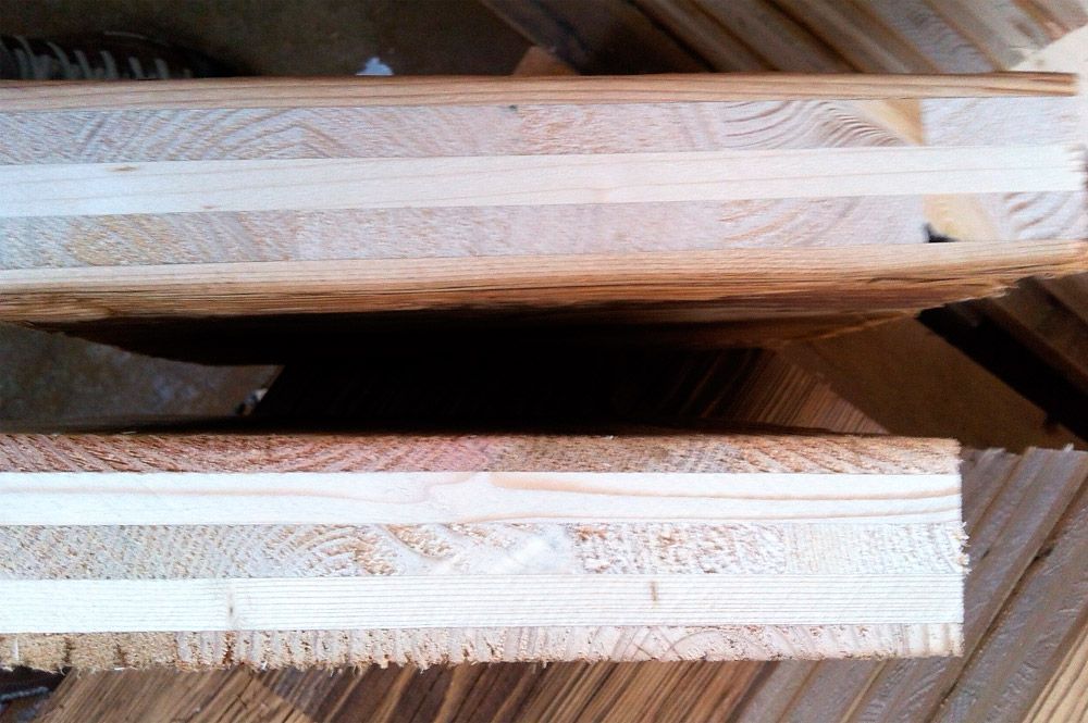 Visualisation des différentes couches d'un panneau vieux bois